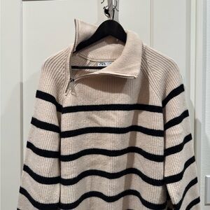 ZARA side half zip sweater